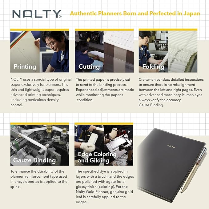 NOLTY JAPAN NOTE, A6 Notebook Featuring Japanese Design, 3.5mm Dot Grid, 80 Pages, Kyoto, JP0103