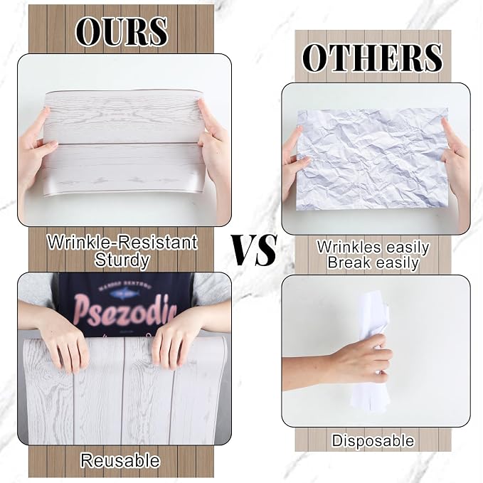 White Wood Bulletin Board Roll Non-Woven Fabric Poster 15.7"×65.6ft