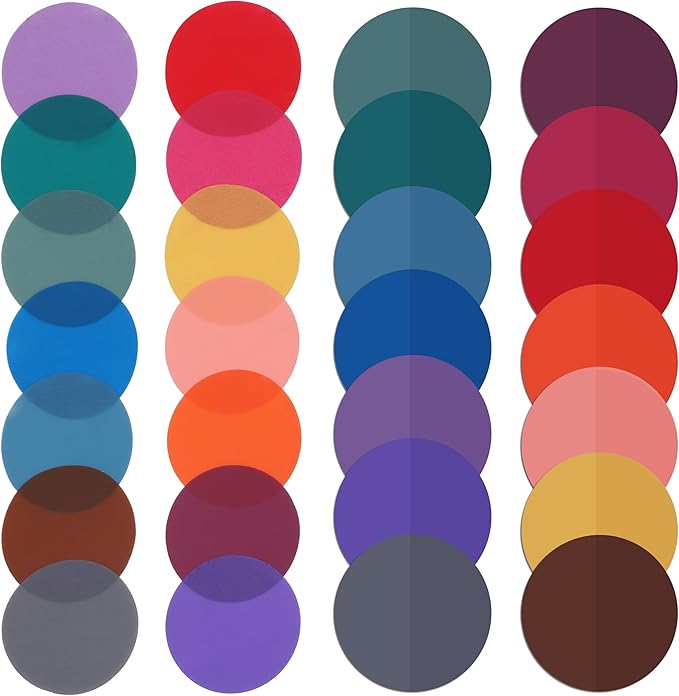 Mr. Pen- Round Transparent Sticky Notes, 1.1” Diameter, 14 Pads, 560 Sheets, Colorful, Water-Resistant See-Through Sticky Notes & Fineliner, Smooth Writing, Note Tabs for Bible Journaling, Studying
