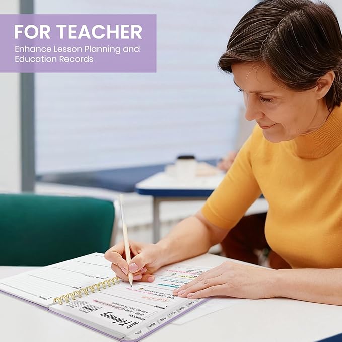 Planner 2026-2027 for Women & Men, Academic Monthly and Weekly Calendar Planner, Jul 2026 - Jun 2027, A4 (8.5" x 11"), Teacher Student Planning Book with Tabs, Ideal for Office School Supplies - Lilac Purple