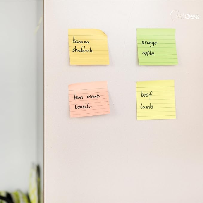 Mr. Pen- Lined Sticky Notes, 3" x 3", 6 Pads, 45 Sheets/Pad, Pastel Color, Sticky Notes with Lines, Ruled Post Stickies, Memo Pads, Self-Stick Note Pad for Office, School, Home, Study