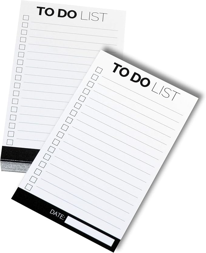 Home Advantage Vertical Index Card To Do Checklist (Black, 3x5)