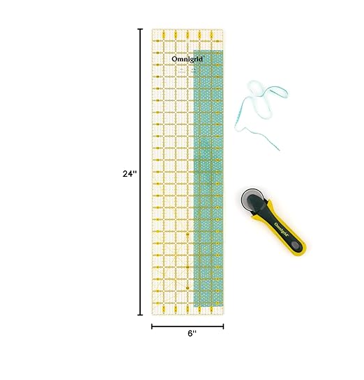 Omnigrid 6" x 24" Rectangle Quilting and Sewing Ruler