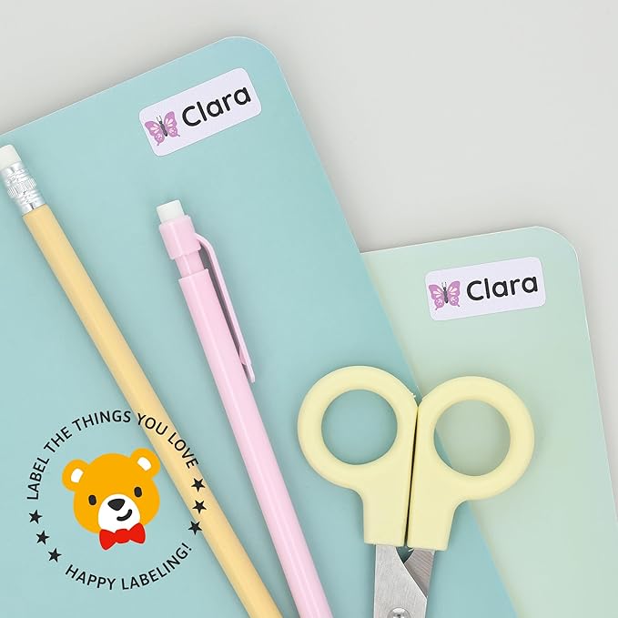 Personalized Name Labels for Kids (120) – Custom Waterproof & Durable Stickers for Clothing, Daycare, Office & School Supplies - Insects