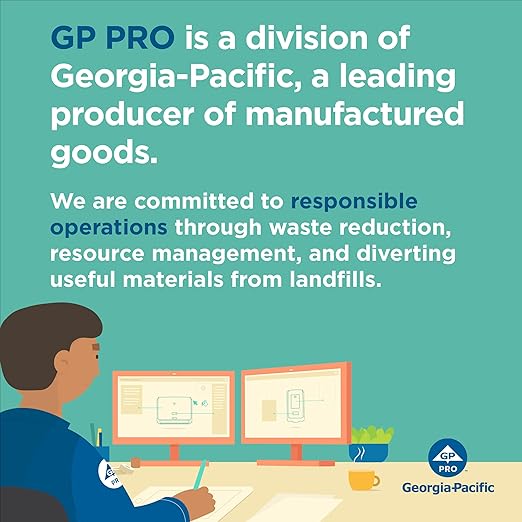 Georgia-Pacific Blue Ultra 8'' High-Capacity Recycled Paper Towel Rolls by GP PRO (Georgia-Pacific), White, 26491, 1,150 Linear Feet Per Roll, 3 Rolls Per Case