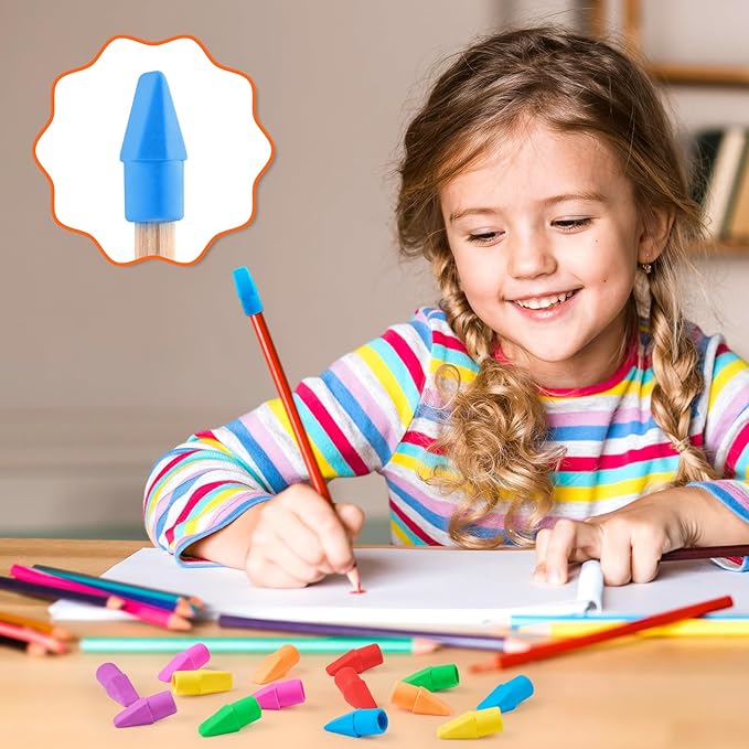 60 Pack Erasers for Kids, Sooez Pencil Top Erasers, Eraser Caps, Cap Toppers Small Cute Drawing Erasers, Classroom Must Have for Teacher & Student, Back to School Supplies