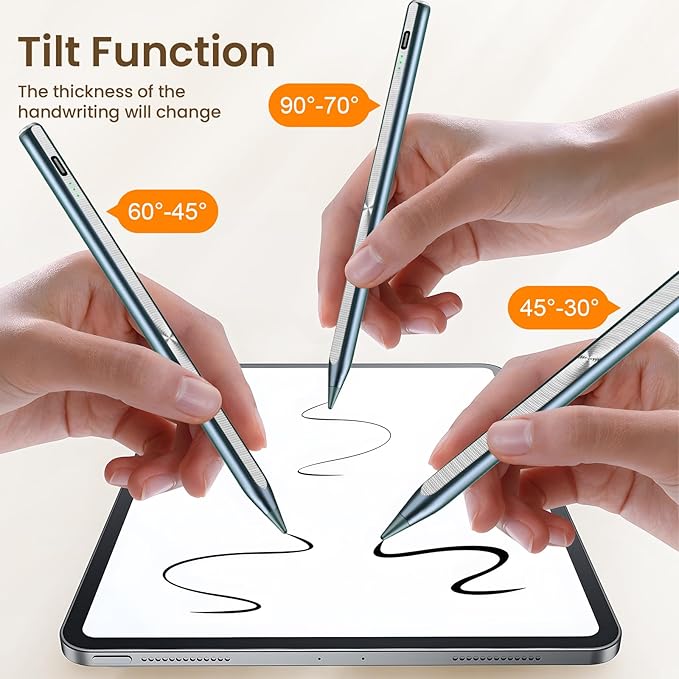 Hastraith Stylus Pen for iPad(2018-2026)-13 Mins Fast Charge with Tilt Sensitivity & Palm Rejection for iPad 11/10/9/8/7/6th Gen, Air 5/4/3/M4/M3/M2, Pro 13"/12.9"/11"/M4, Mini 7/6/5th, Metallic Blue