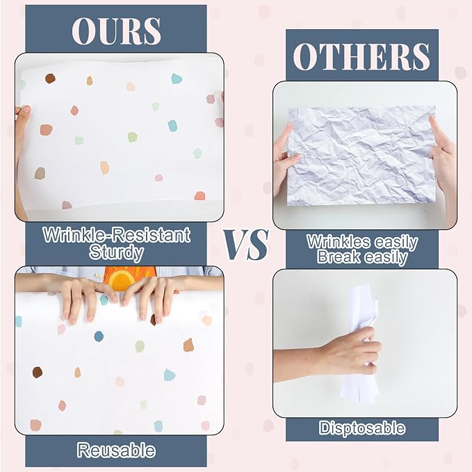Colorful Boho Polka Dot Bulletin Board Roll Non-Woven Fabric 15.7" x40ft