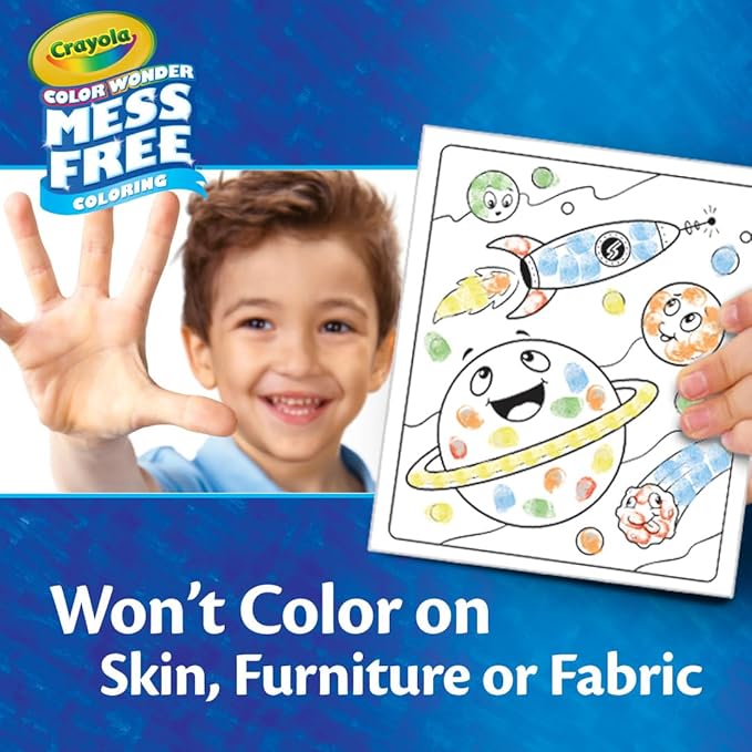 Crayola Color Wonder Mess Free Fingerprint Activity Book, Easter Basket Stuffers for Toddlers, Finger Painting Alternative, Gift for Kids Ages 3+ (Pack of 6)