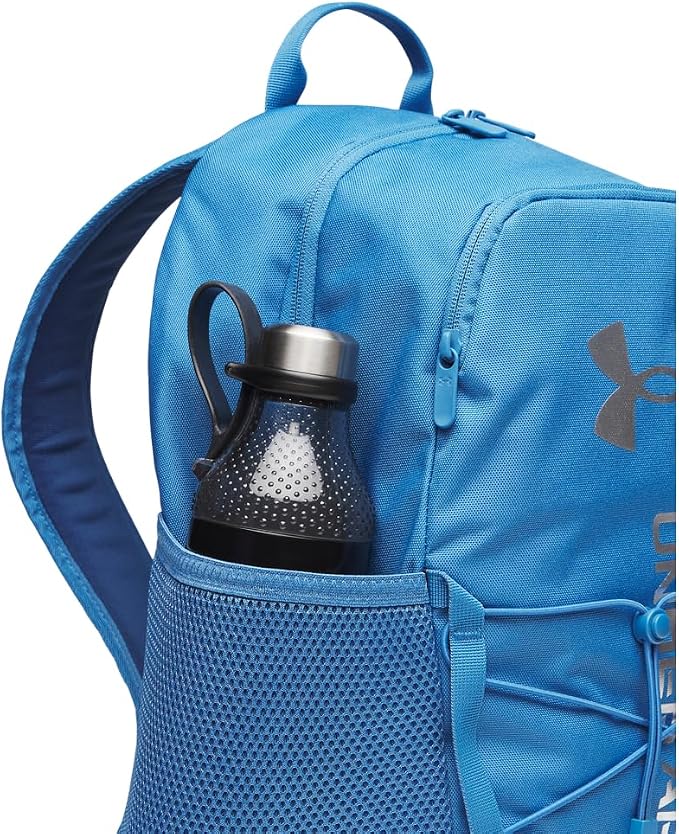 Under Armour Unisex Hustle Sport 6.0 Backpack, (430) Aegean Blue/Blackout Navy/Metallic Silver, One Size Fits Most