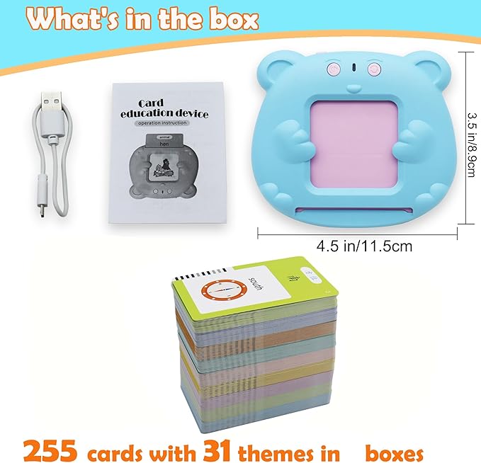Mayaphilos 510 Sight Words Chinese and English Talking Flash Cards, Early Education Card, Learn Mandarin for Kids, Learning Cards for Toddlers Birthday Gifts
