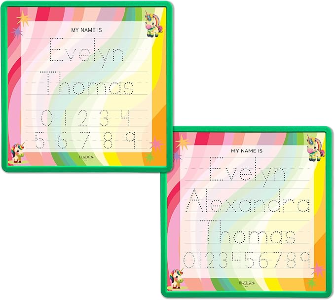 Kid's Name Tracing Board | Dry Erase Letter Tracing | Reusable Writing Practice Board | Personalized | Baby Unicorn Theme