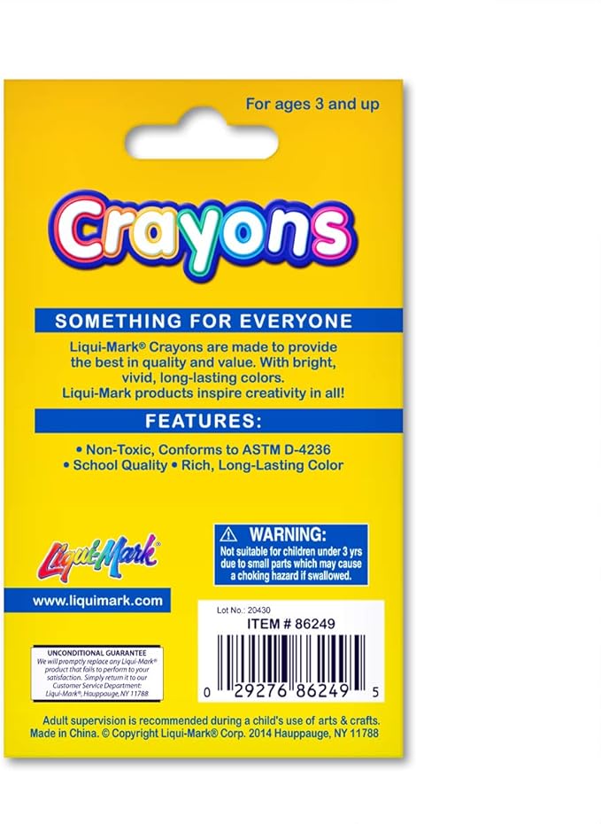 24‑Pack Crayons – Classic Bright Assorted Colors Art & School Crayons for Kids, Students & Classroom Use – Non‑Toxic Drawing & Coloring Supplies