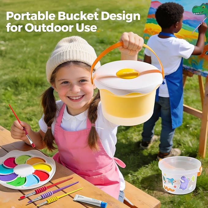 Jar Melo Kids Tempera Painting Set, Washable Paint Set for Kids Ages 4-8, Safe and Non-Toxic Mess Free Coloring, Tempera Paints for Drawing Art,Crafts, School Supplies