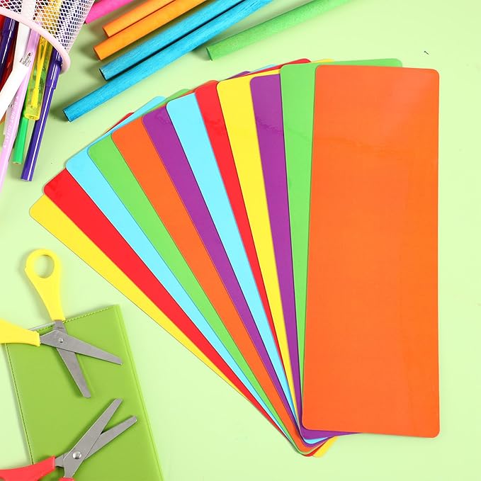 12 Pcs Large Magnetic Dry Erase Labels for Classroom, 12 x 4 Inch Rectangle Magnetic Name Plates Label Flexible Magnet Stickers for Whiteboards Refrigerator(Rainbow Color,Style 1)