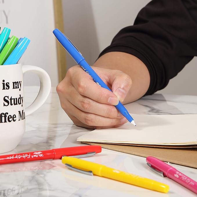 Mr. Pen- Felt Tip Pens, 30 Pack, 0.7 mm, Colorful Felt Tip Pens, Fast Dry, No Smear, Planner Markers for Underlining, Writing, Drawing, Journaling Supplies
