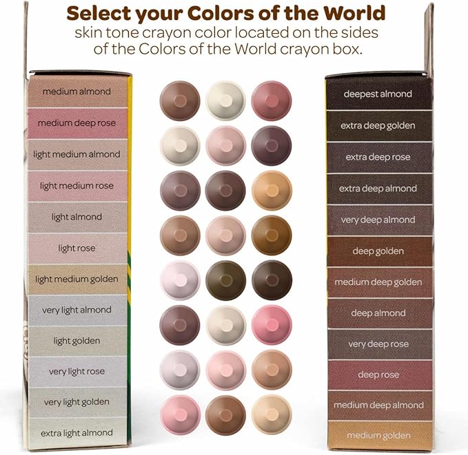 Crayola Bulk Crayon Set, Colors of The World, Teacher Classroom Must Haves, School Supplies Essentials, 6 Sets of 24 Colors