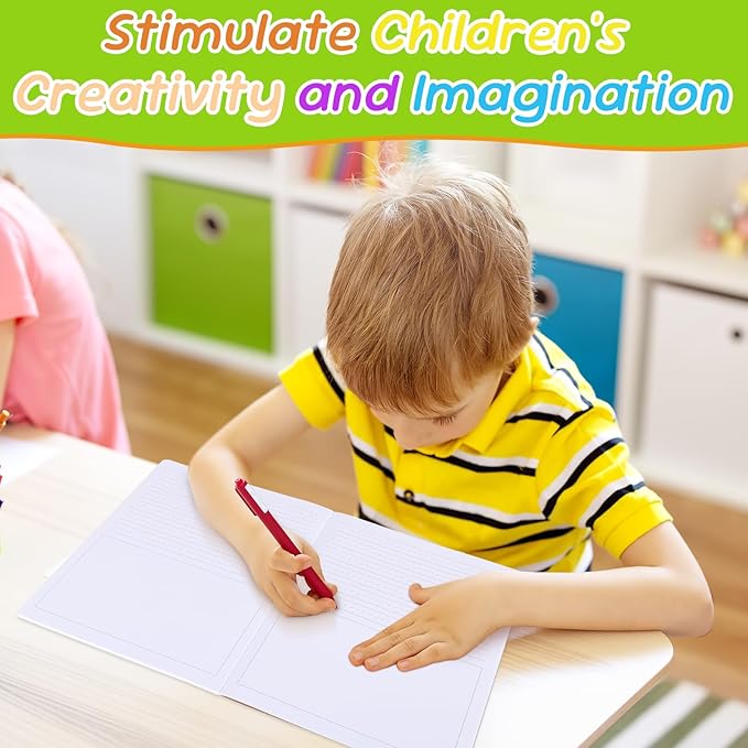 zmybcpack 12 Pack Primary Composition Notebook 9.75" x 7.5" Primary Journal Handwriting Practice Notebook Draw and Write Journal for Kids to Write Stories(32 Sheet/64 Page)