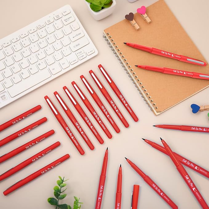 Fuyoooo 20 Pcs Felt Tip Pens 0.7mm Colored Felt Pens Marker Medium Point Journal Planner for Journaling Writing Note Taking Art Office Supplies