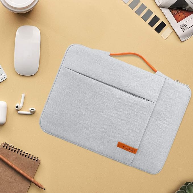 Lacdo 360° Protective Laptop Sleeve Case for 13 inch MacBook Air M5 A3449 (2026), M4 A3240 2025, M3 A3113 A2681 A2337 | 13" MacBook Neo A18 Pro A3404 (2026) | iPad Air/Pro 13 M5 Computer Bag, Gray
