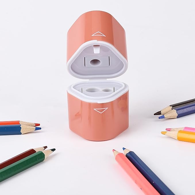 Mr. Pen- Pencil Sharpeners Manual, 3 Pack, 3 Holes, Colorful