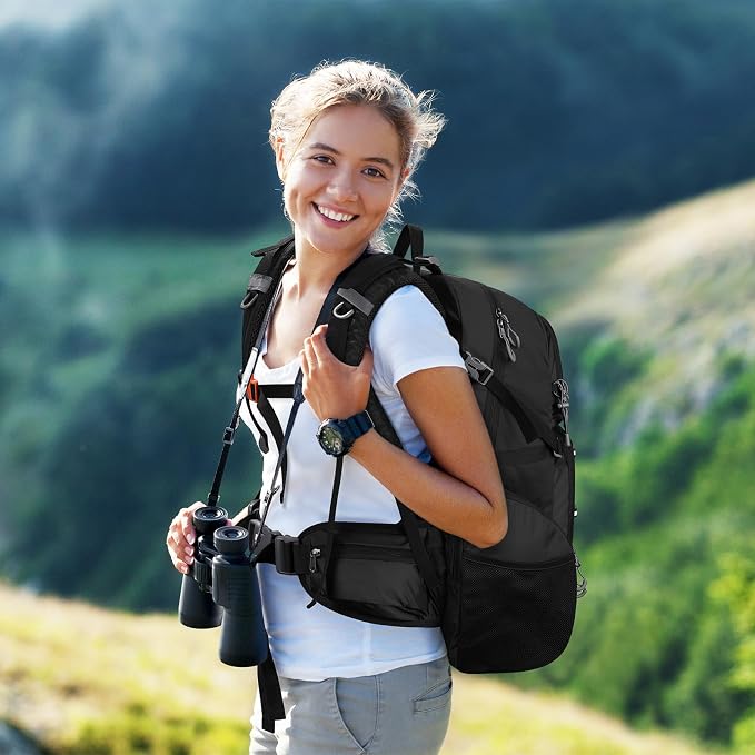 Maelstrom 40L Waterproof Hiking Backpack, Lightweight Travel Daypack | Rain Cover,Hydration-Ready, Tripod Straps, Load Compression, Survival Whistle, Perfect For Men, Women,Camping,Travel