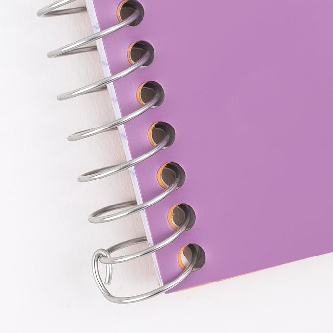 Five Star Spiral Notebook, 1 Subject, College Ruled Paper, 4-3/8" x 7", Small Size, 80 Sheets, Fights Ink Bleed, Water Resistant Cover, Amethyst Purple (450048CF1-ECM)