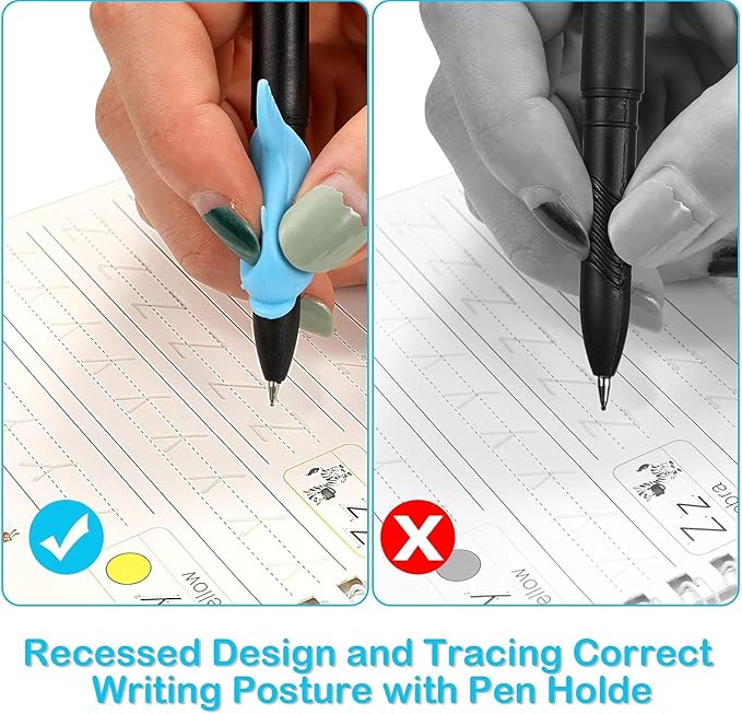 AALGO Large Magic Grooved Writing Practice Books- Reusable Handwriting Practice for Kids 8-10 - Preschool Workbook- Letter Tracing for Kids Ages 3-5