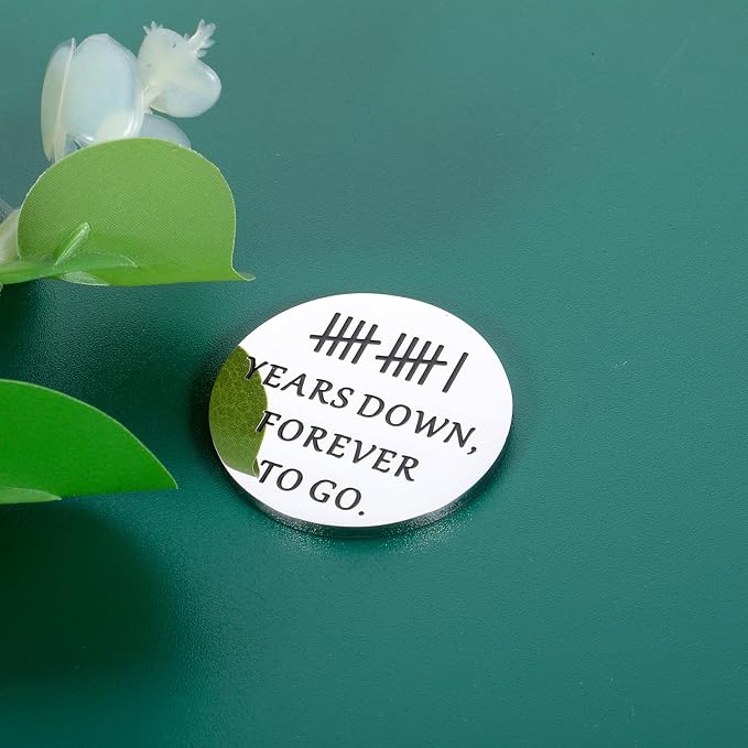 11th Anniversay Steel Gifts for Him Her 11 Years Wedding Anniversary Steel Gifts for Wife Steel Anniversarry Husband Gift from Wife Gift for Boyfriend Girlfriend Valentine Christmas Double Sided