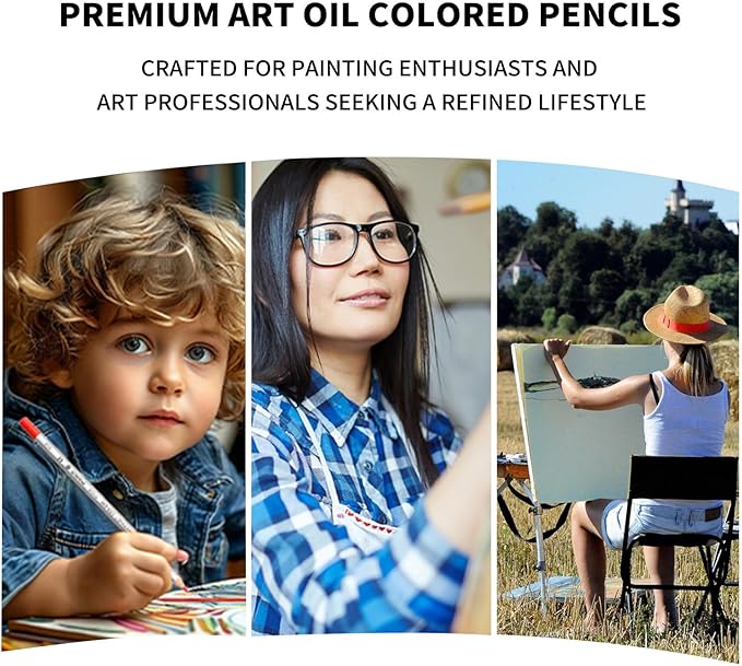 Oil-Based Colored Pencils Sets For Adults Colour Pencils in Iron Box Ideal for Sketching, Illustrations, Doodling & Design Great for Art Lovers & Pros. (RAFFINÉ 7100 Series-48 Colors)