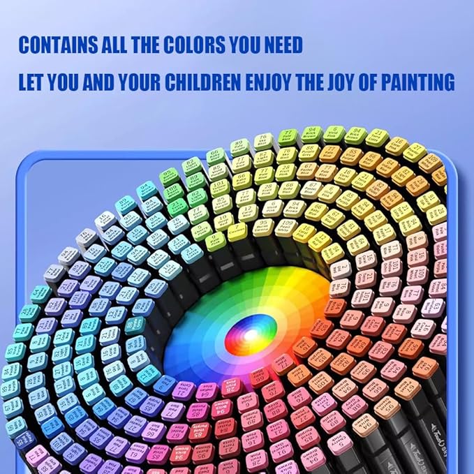 Alcohol Markers, 262 Colors Art Drawing Markers Set for Kids Adults Dual Tip Permanent Sketch Markers, with Organizing Case