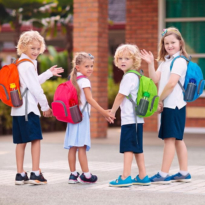 24 Sets Backpacks Bulk with School Supplies Include Sturdy Oxford Backpacks Water Bottles Pencil Pouches Scissors Rulers for Back to School Student Supplies Bulk Donation Gift Set(Classic)