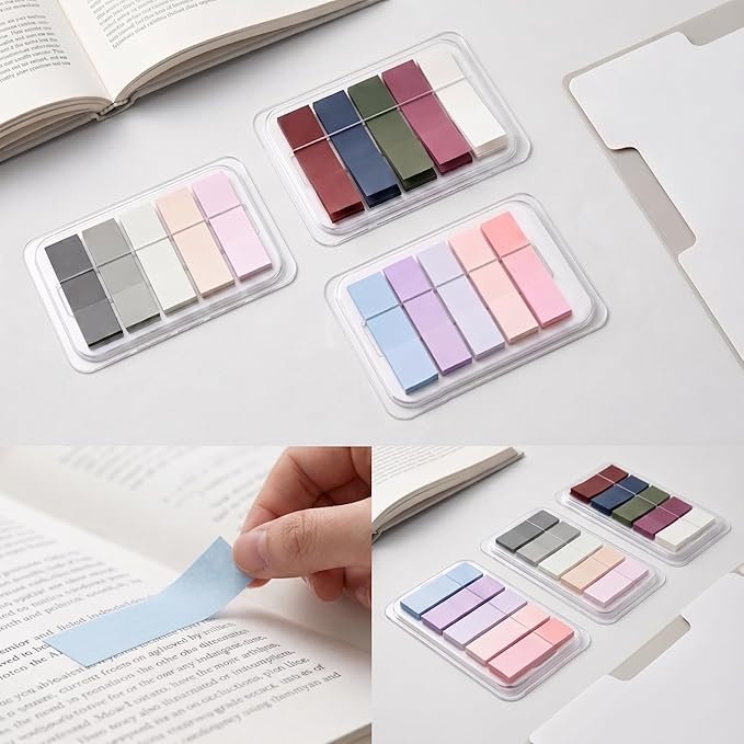 300PCS Sticky Tabs for Annotating Books, Clear Index Note Stickers for Bible, Notebooks & Reading, Small Mini Pop Up Tab Set, Paper Annotation Notes Flag Sticker for Notebook