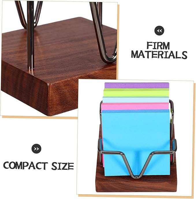 DOITOOL Capacity Note Pad Organizer Elegant Wooden Desk Holder for Office School and Home Decor Chic Stationery Storage for Memo Pads and Office Supplies