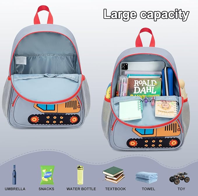 LOIDOU Toddler Backpack Boys Kids Preschool Kindergarten School Backpack Book Bag for Daycare Nursery Travel