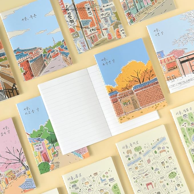 Monolike Stitch Mini Line Note Seoul-Four Seasons 4p SET