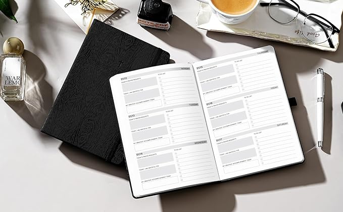 2026 Christian Planner - Daily Bible Planner 2026, 5.7" x 8.4", JAN. 2026 - DEC. 2026, 2026 Weekly & Monthly Planner with Pen Holder, Back Pocket, Elastic Closure, Hardcover - Black