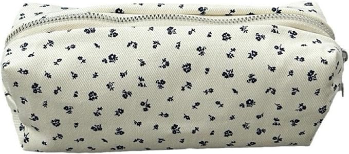 Pencil Case, Pencil Pouch for Women, Pencil Case Small, Pencil Pouch Aesthetic (ins-black floral)