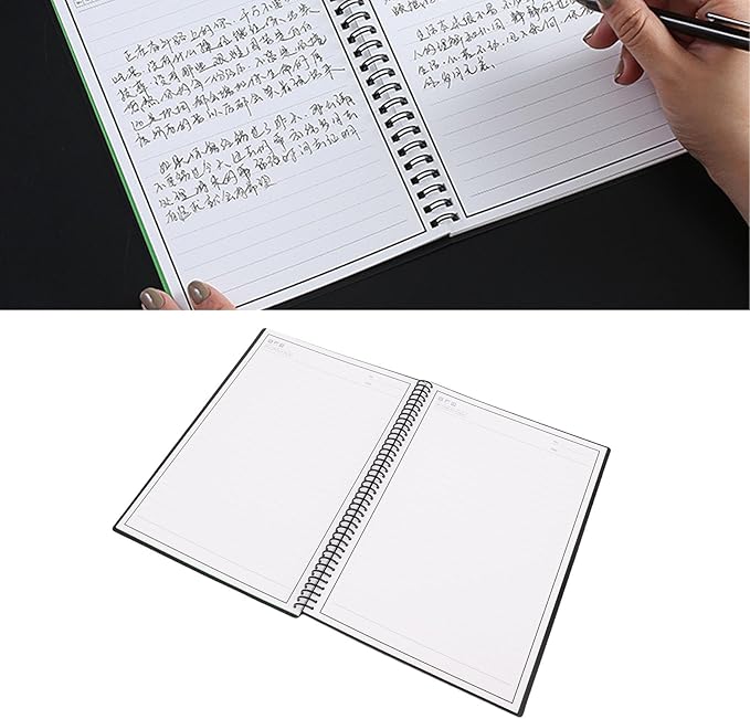 Hyuduo Reusable Smart Notebook Erasable Writing Pad Digital Notepad with Spiral Binding Cover for Cloud Sync Android iOS