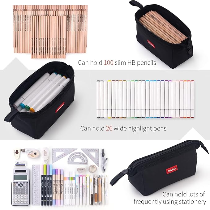 CICIMELON Pencil Case Large Capacity Pencil Pouch Pen Bag for School Teen Girl Boy Men Women