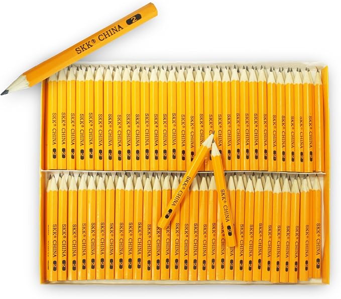 SKKSTATIONERY 120 Pcs Golf Pencils, Half Pencils, 3.5inch Pencil, Break-Resistant Lead No.2 HB pencil, Hexagon, Sharpened, 120/box.