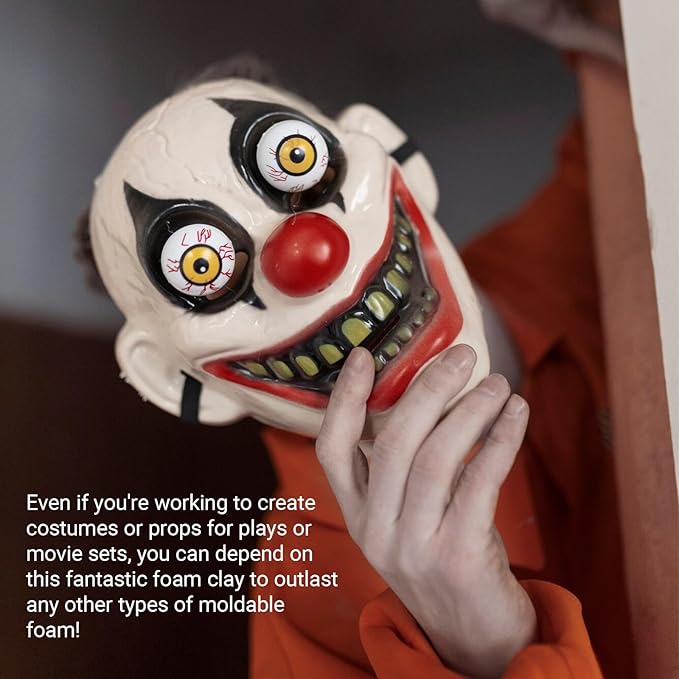 CALPALMY Air Dry Clay (1.1lbs Bag) - White Moldable Foam Clay for Cosplay - Airdry Soft Clay for Kids and Adults - Perfect Modeling Clay for Crafts, Sculpting, and Artistic Projects
