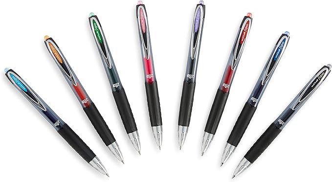 uniball 207 Retractable Gel Pens, Micro Point (0.5mm), Blue, 12 Count (Pack of 2)