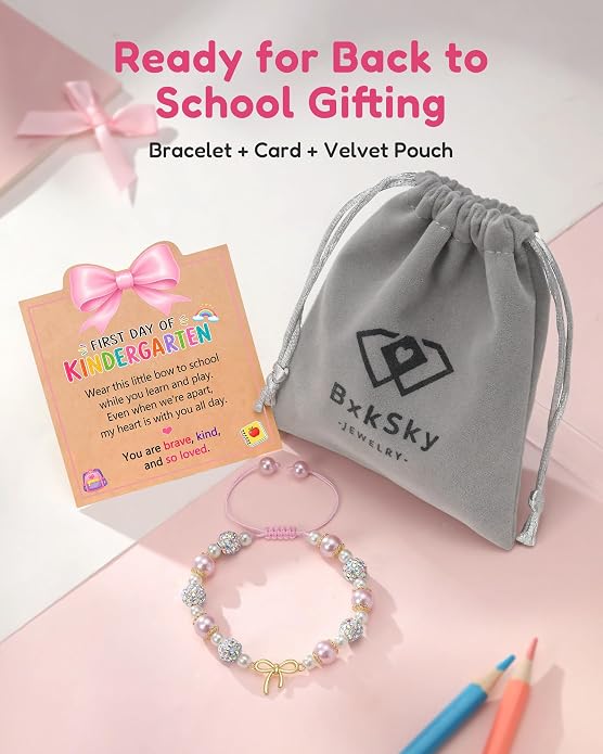 Bow Bracelet First Day of Kindergarten Gifts for Kids