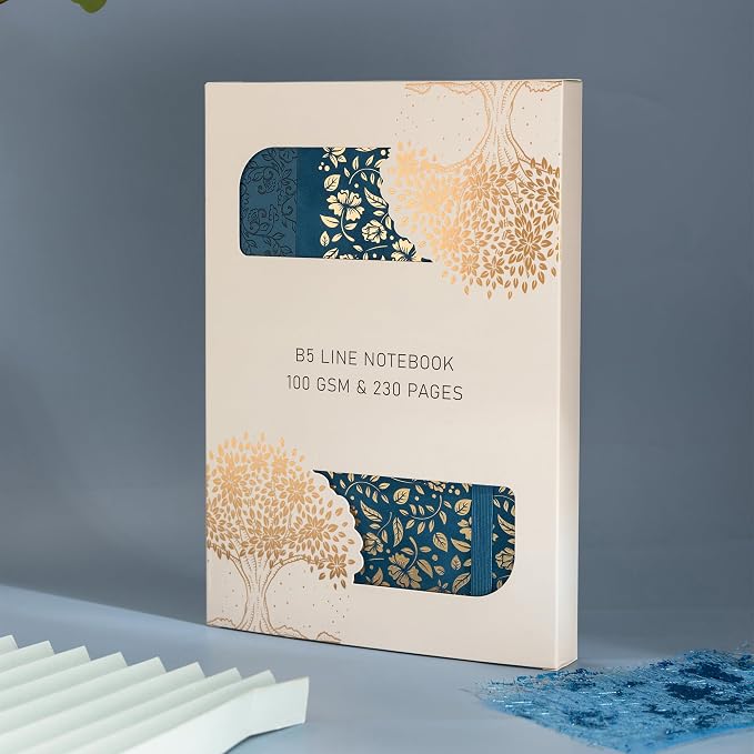 TIEFOSSI B5 Lined Journal for Women Men, 100 GSM Thick Paper, 230 Numbered Pages, College Ruled Notebook, Hardcover Notebooks for Journaling Writing