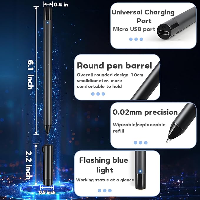 Digital Sketchbook Pro V2, Smart Digital Notebook Drawing Pad with A5 Erasable Paper Refill + 5 Spare Refills, Smart Sync Pen & Notebook, Drawing, Writing, Note-Taking,Black