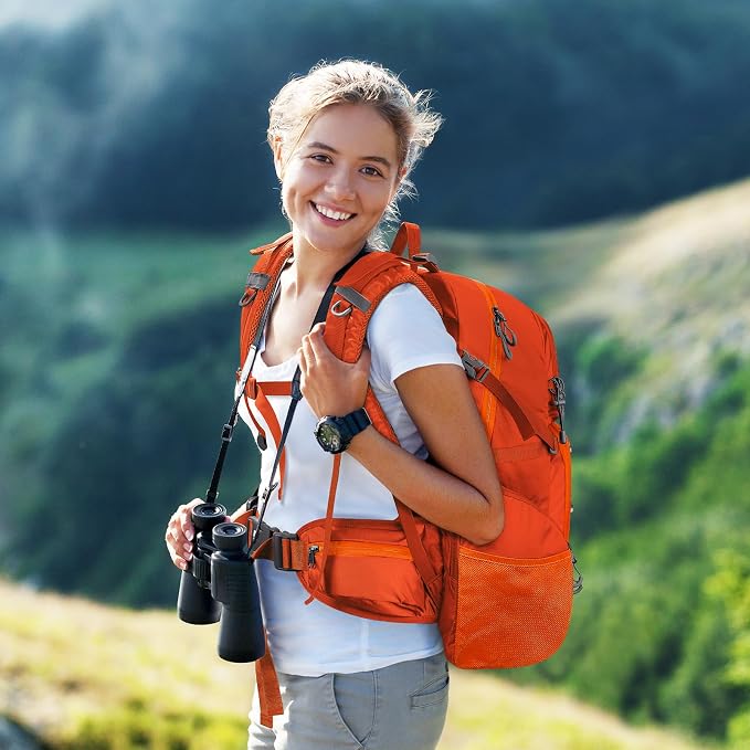 Maelstrom 40L Waterproof Hiking Backpack, Lightweight Travel Daypack | Rain Cover,Hydration-Ready, Tripod Straps, Load Compression, Survival Whistle, Perfect For Men, Women,Camping,Travel