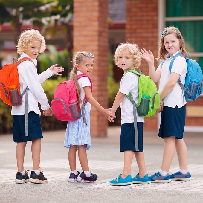 24 Sets Backpacks Bulk with School Supplies Include Sturdy Oxford Backpacks Water Bottles Pencil Pouches Scissors Rulers for Back to School Student Supplies Bulk Donation Gift Set(Simple)