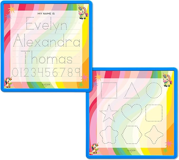 Kid's Name Tracing Board | Dry Erase Letter Tracing | Reusable Writing Practice Board | Personalized | Baby Unicorn Theme