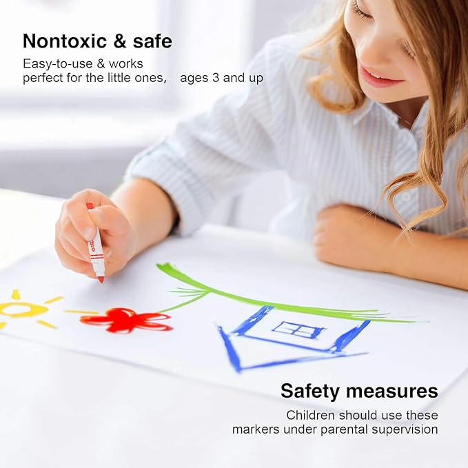 ARLTR Washable Markers Bulk, Bulk Pack of 288 in 16 Vibrant Colors, Broad Line Markers with Conical Tips- Perfect for Kids' Classrooms & Teachers